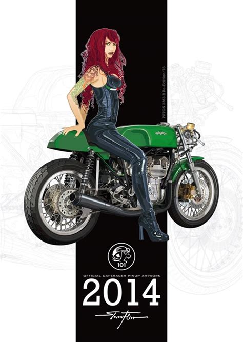 101 Cafe Racer Pinup 2014 Posters And Prints By Steven Flier Printler