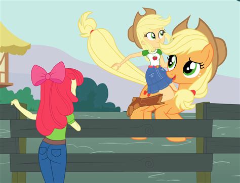 Safe Artist Gmaplay Apple Bloom Applejack Earth Pony