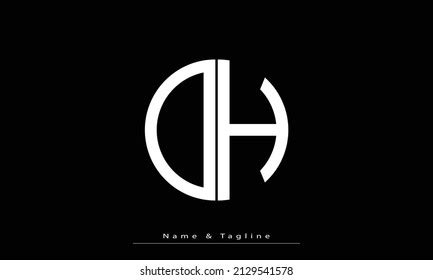 Alphabet Letters Initials Monogram Logo Dh Stock Vector Royalty Free