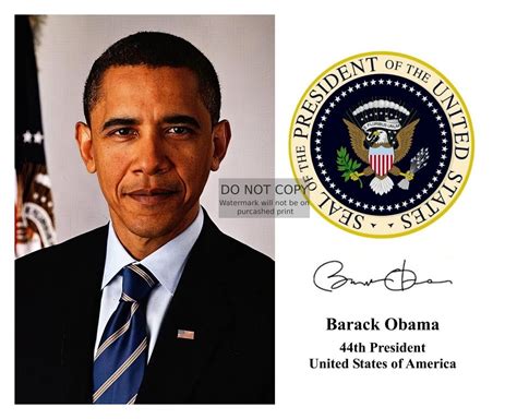 President Barack Obama Presidential Seal Autographed X Photograph Ebay