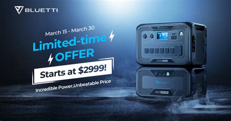 Bluetti Offers Limited Time Promotion For The Ac Portable Power