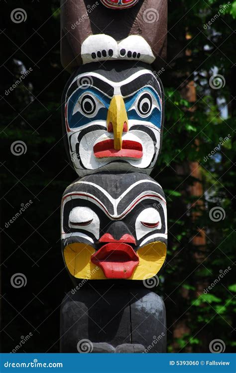 Historic totem pole stock photo. Image of ancient, indian - 5393060