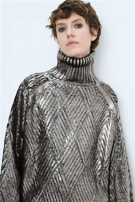 Metallic Black Silver Effect Sweater Od To Esth Tic