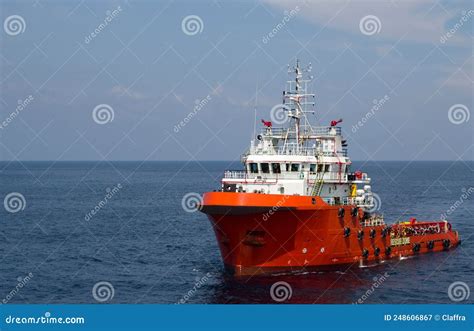 Oil Rigs And Supply Boat Editorial Photography Image Of Petrol 248606867