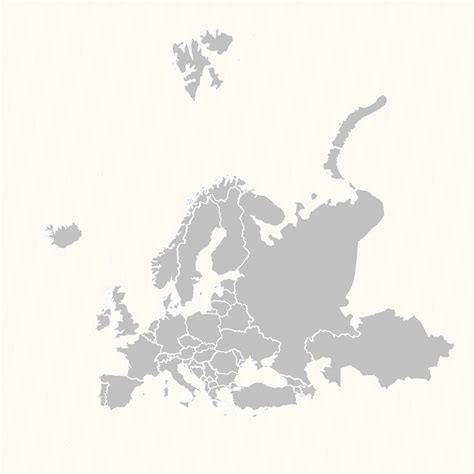 Detailed Map of Europe With Countries 25840195 Vector Art at Vecteezy