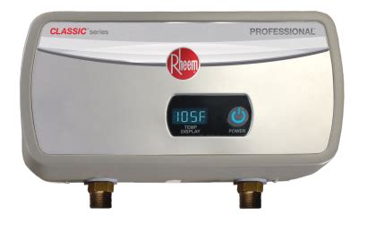 Rheem Tankless Electric Water Heaters Professional Classic Tankless