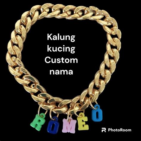 Jual Kalung Kucing Rantai Gold Besar Bisa Custom Nama Shopee Indonesia