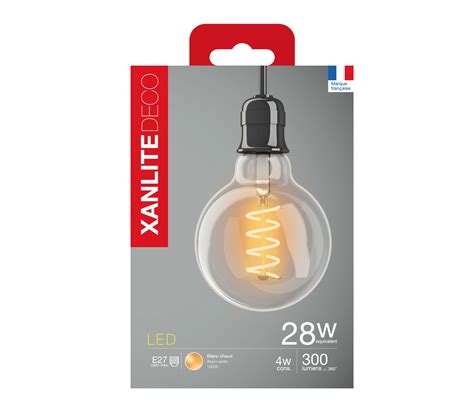 Ampoule Led Spirale Globe E Blanc Chaud Ampoule But