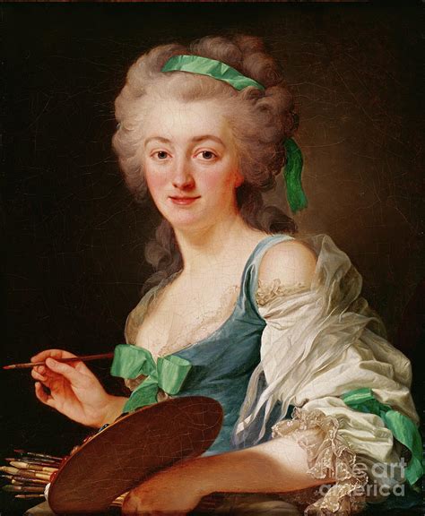 Portrait Of Anne Vallayer Coster Painting By Alexander Roslin