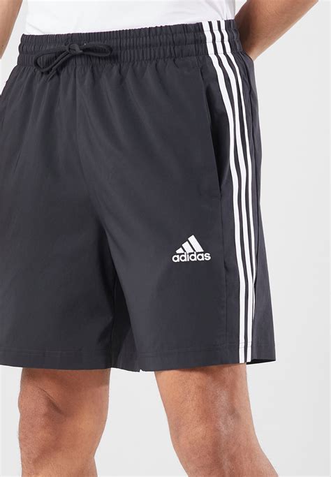 Buy Adidas Black Stripe Aeroready Essential Chelsea Shorts For Men In