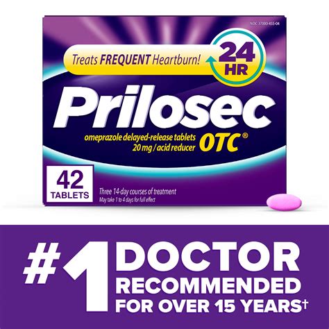 Prilosec Otc Heartburn Relief Omeprazole Over The Counter Medicine