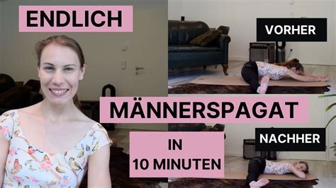 Endlich Männerspagat Spagat lernen in 10 Minuten YouTube