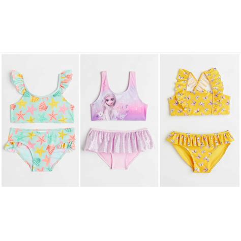 fom nhỏ Áo bơi bikini Elsa xanh bướm HM H M hàng chính hãng Anh Shopee Việt Nam