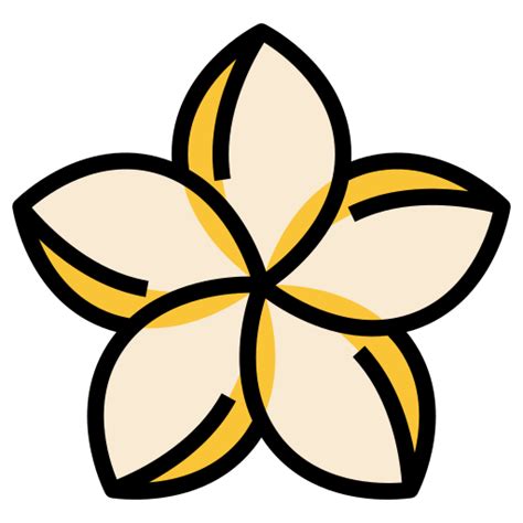 Plumeria Generic color lineal-color icon