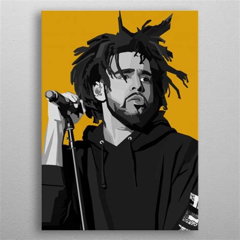 J Cole Wpap Pop Art Poster Picture Metal Print Paint By Nguyen