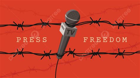 Microphone Tangled In Barbed Wires Restriction Censorship Censored