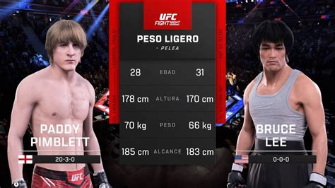 Paddy Pimblett Vs Bruce Lee EA Sports UFC 5 Epic Fight YouTube