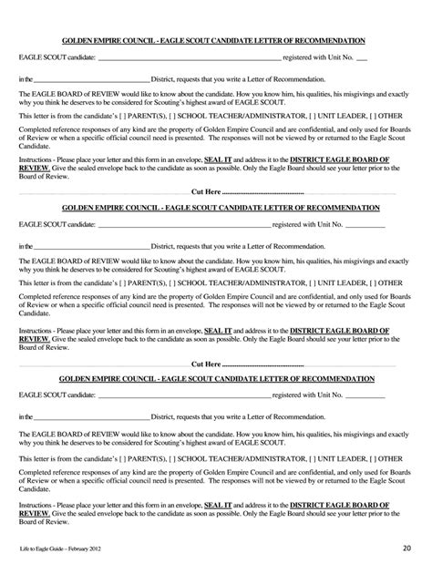 Eagle Scout Recommendation Letter Sample Fill Out And Sign Online Dochub