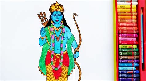 How To Draw Lord Shree Ram Easily Painting Of God Shree Ram By