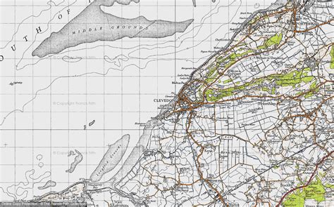 historic ordnance survey map  clevedon