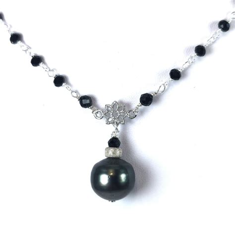 No Reserve Price Tahiti Pearls necklace near round Ø 13x13 5 mm