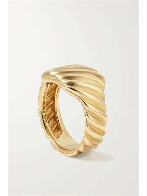 David Yurman Sculpted Cable Contour Karat Gold Ring Net A Porter