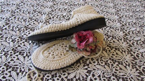 Natural Handmade Crochet Shoes