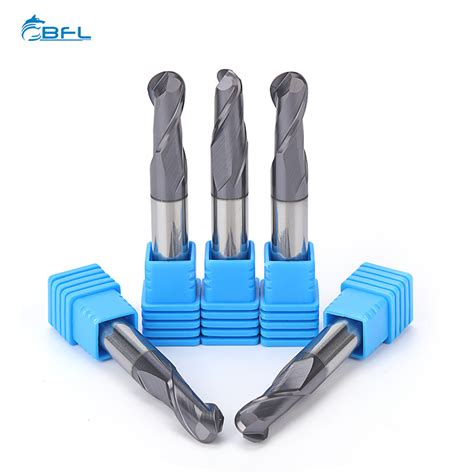 Bfl Solid Carbide 2 Flute Ball Nose Inch Size End Mill Cutters For