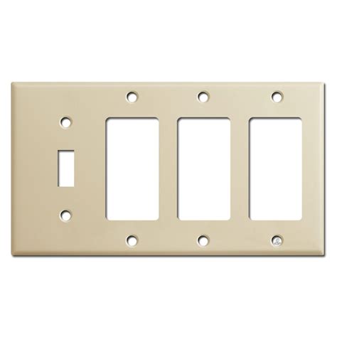 1 Toggle 3 Decora Switch Plates Ivory Kyle Switch Plates