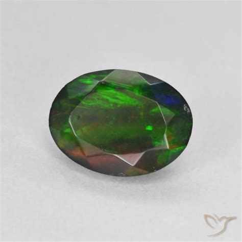 Carat Oval Black Opal Gemstone For Sale Loose Certified Black