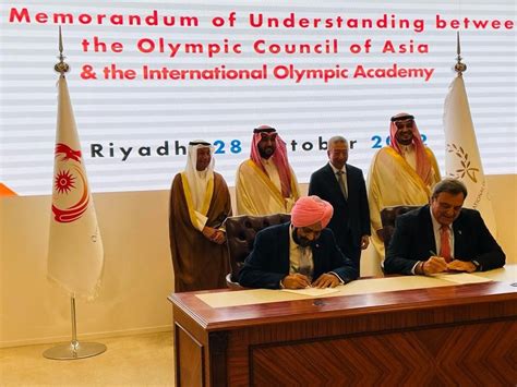 OCA Signs MoU With International Olympic Academy In Saudi Games Host