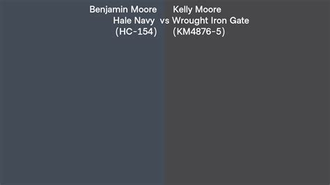 Benjamin Moore Hale Navy HC 154 Vs Kelly Moore Wrought Iron Gate