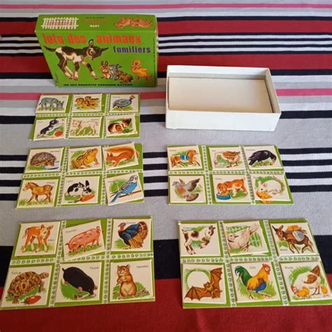 ANCIEN JEU ÉDUCATIF Fernand Nathan Loto Des Animaux Familiers Complet