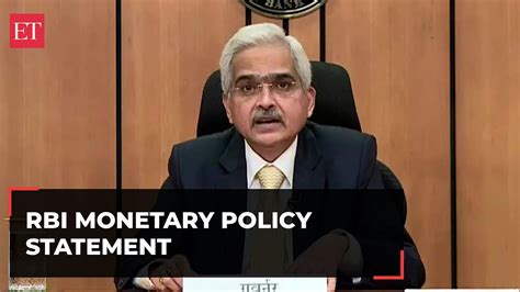 Monetary Policy Statement By RBI Governor Shaktikanta Das I LIVE YouTube