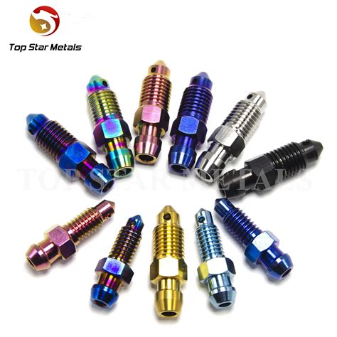 Titst Gr5 Titanium Bolt Bleed Nipple M7 M8 M10 Motorcycle Calipers Oil