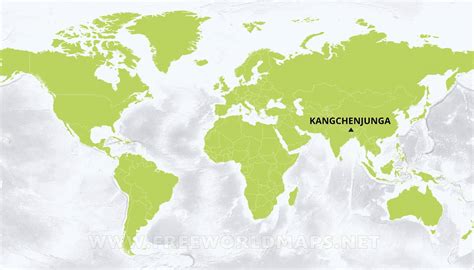 Kangchenjunga map - by Freeworldmaps.net