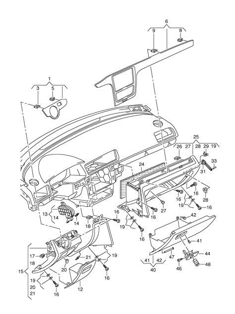 Volkswagen Passat Variant 2012 2015 Dashboard Fittings Etka Online