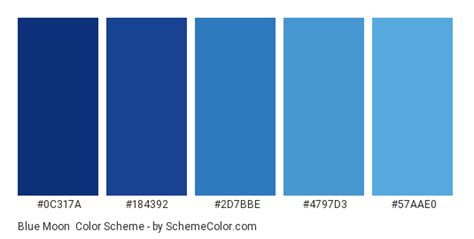 Blue Moon Color Scheme » Blue » SchemeColor.com