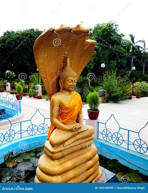 Buddha Golden Statue in a Temple at Sarnath Stock Photo - Image of hand ...