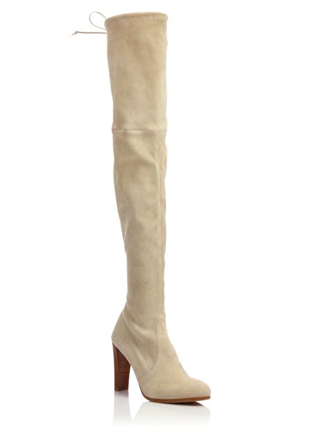 Lyst Stuart Weitzman Highland Suede Over The Knee Boots In Brown