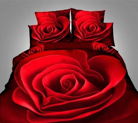 Roses Department Store Red Rose Bedding Comforter Set Quilt Duvet Cover