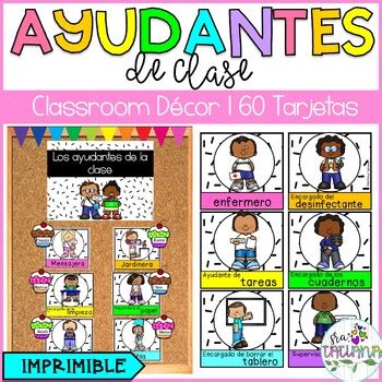 Classroom Jobs In Spanish Ayudantes De La Clase Classroom Decor