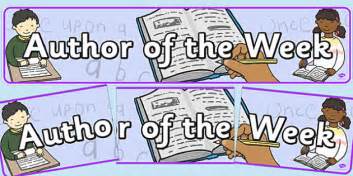 👉 Author Of The Week Display Banner Teacher Made