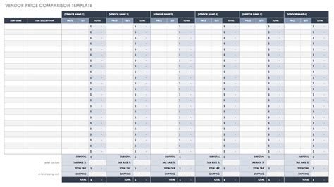 Bid Comparison Spreadsheet Throughout Free Price Comparison Templates