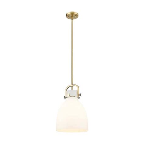 Innovations Newton Bell Watt Light Brushed Brass Shaded Pendant