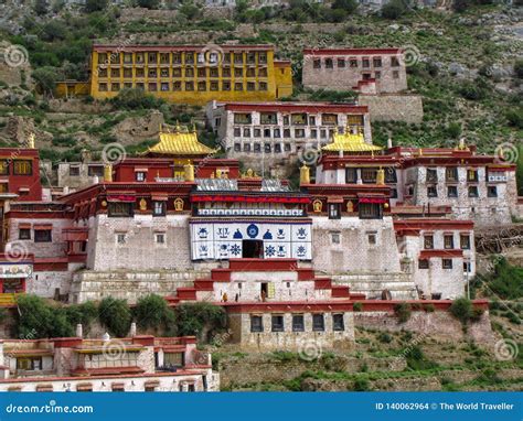 The Great Ganden Monastery, Tibet, China Stock Photo - Image of gelug, ganden: 140062964