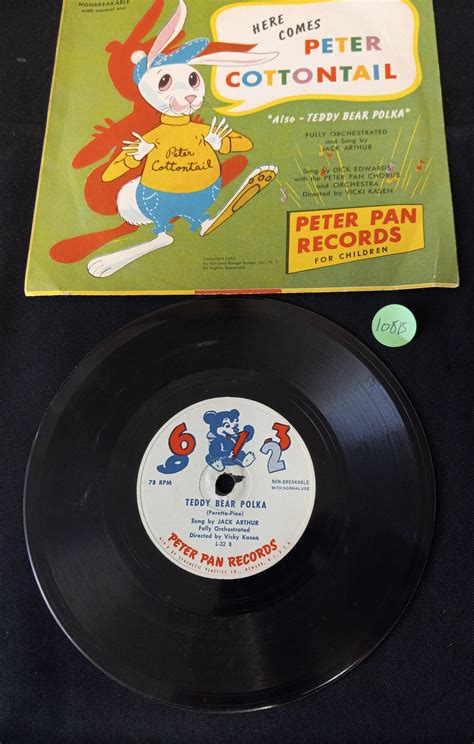 Lot 1950 Peter Pan Records Here Comes Peter Cottontail Vinyl Record