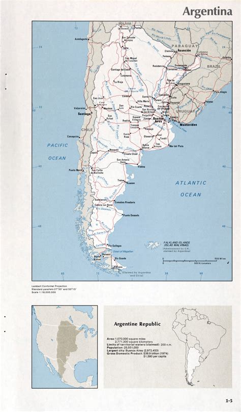 Map of Argentina (1-5) | Western Hemisphere (Maps of the World's