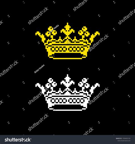 8 Bit Pixel Crown Vector Illustration Royalty Free Stock Vector