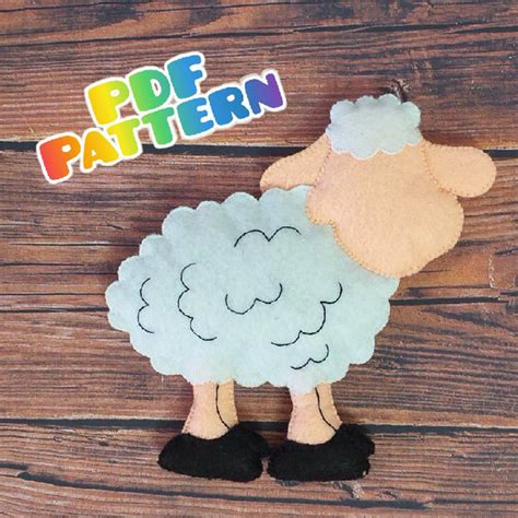 Pattern Felt Sheep Pdf Felt Farm Pattern Felt Animal Pattern Inspire